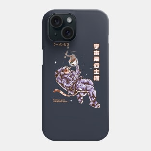 Cat-Stronaut Space Walk with Ramen Phone Case