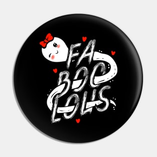 Fabulous FaBooLous Cute Ghost Spirit On Halloween Pin