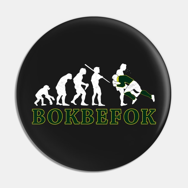 Bokbefok Rugby South Africa Evolution Pin by BraaiNinja