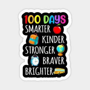 Smarter Kinder Stronger Brighter 100 Days Of School Teacher Magnet