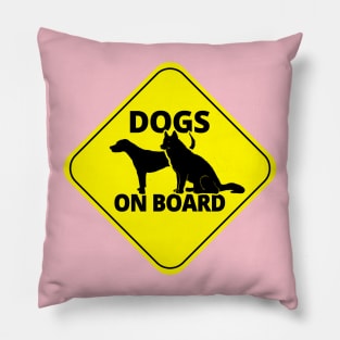 Dogs On Board Pillow