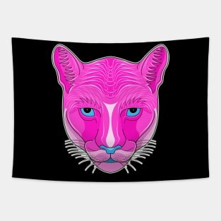 pinky cougar face Tapestry