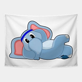 Elephant Fitness Abs Workout Sports Tapestry