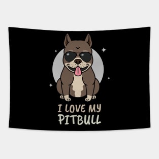 I love my pitbull Tapestry