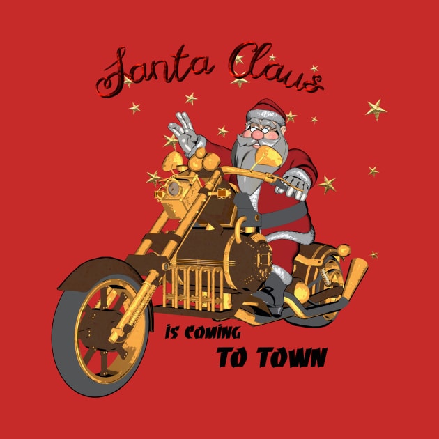 Santa Claus is coming on a motorcycle by Nicky2342