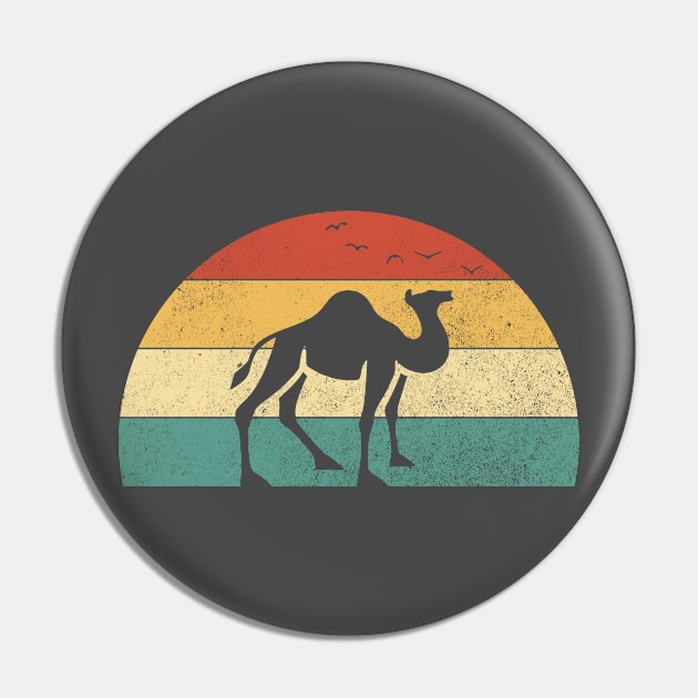 Sunset Camel Landscape Savanna vintage retro Pin by The D Family