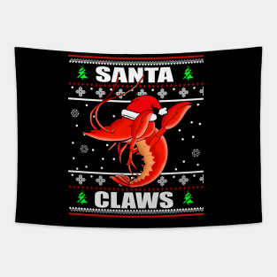 Christmas Santa Claws Shirt Tapestry