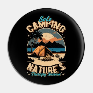 Solo Camping Nature's Therapy Session Pin