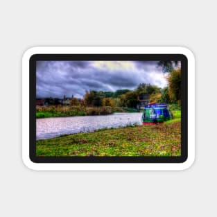 Narrow Boat moored on the river Magnet