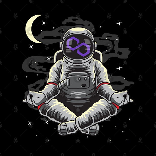 Astronaut Yoga Polygon Matic Coin To The Moon Crypto Token Cryptocurrency Wallet Birthday Gift For Men Women Kids by Thingking About