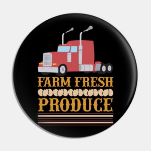 Farm Fresh Produce T Shirt For Women Men Pin