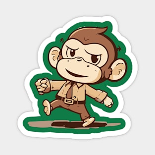 Cute Monkey Cartoon Magnet