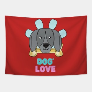 Love dog my family Tapestry