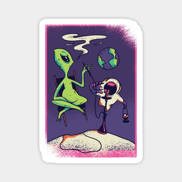 Funny Alien Comic Magnet by Urban_Vintage