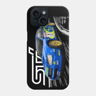 petter solberg sti rally blue Phone Case