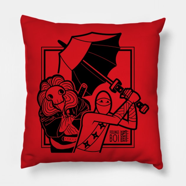 Umbrella Ninja Pillow by urban_ninja