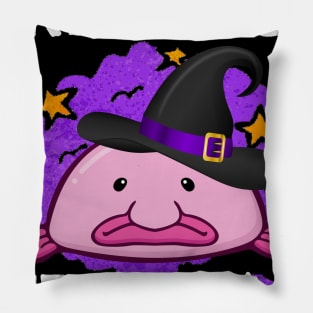 Halloween Resting Witch Face Funny Blobfish Costume Pillow