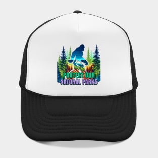 Protect Our National Parks Bigfoot Retro Forest Nature Hat