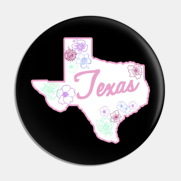 Floral Texas Pin by lolosenese
