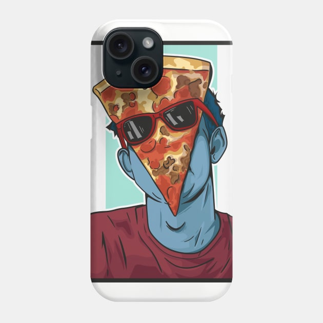 Pizza face Phone Case by PaperHead