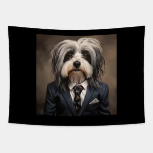 Havanese Dog in Suit Tapestry