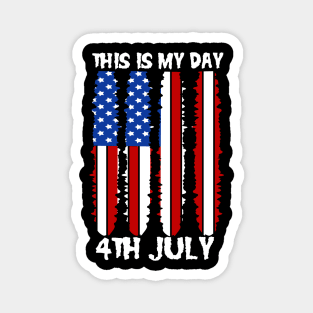 America Shirt 4th of July Patriotic T-shirt holiday Magnet