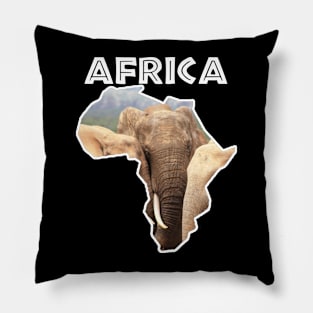 African Wildlife Continent Elephant Family Pillow