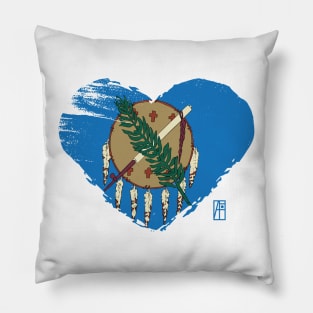 U.S. State - I Love Oklahoma - Oklahoma Flag Pillow