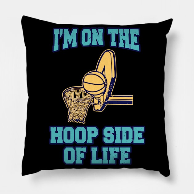 Basketball Hoop Side Of Life Basketball Player Pillow by Foxxy Merch