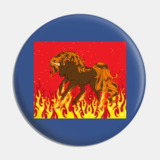 Burning Horse Out Of Flames Pin