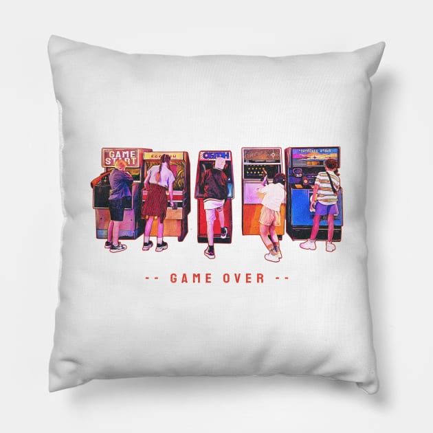 game over | 80s gamer Pillow by elmejikono