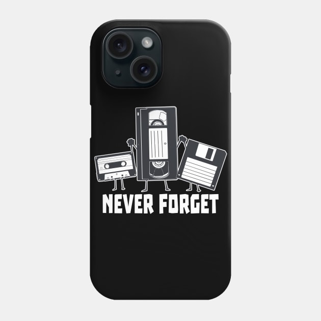 Never Forget Funny Men Audio Cassette Adult Humor Vintage Phone Case by Kali Space