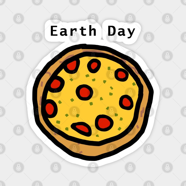 Earth Day Pizza Magnet by ellenhenryart