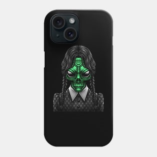 wednesday alien Phone Case