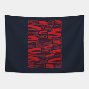 Funny Office Space Red Stapler Pattern Tapestry