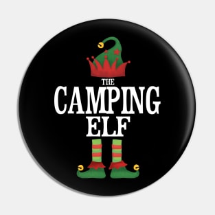 Camping Elf Matching Family Group Christmas Party Pajamas Pin