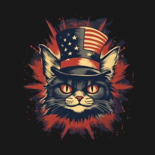 cat funy 4th of july T-Shirt