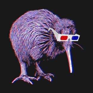 Kiwi Bird Anaglyph T-Shirt