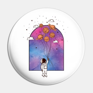 Floating Astronaut Pin