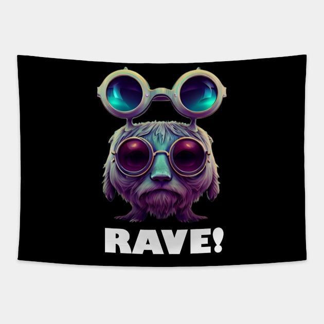 Techno Shirt - Techno Organism - Catsondrugs.com - rave, edm, festival, techno, trippy, music, 90s rave, psychedelic, party, trance, rave music, rave krispies, rave flyer Tapestry by catsondrugs.com