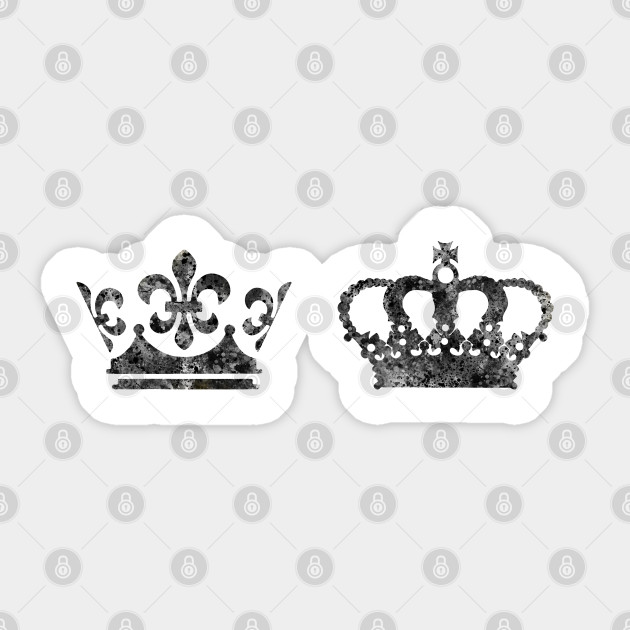 King And Queen Crown Crown Sticker Teepublic