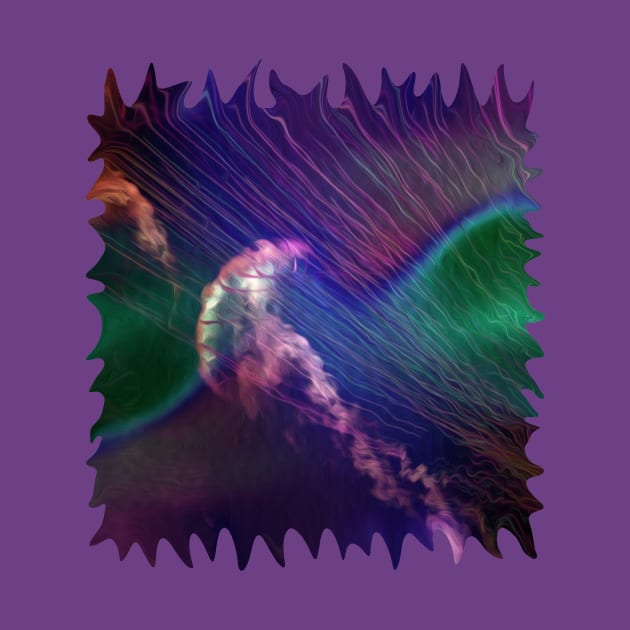 Jellyfish in Roaring Waves of Blur by distortionart