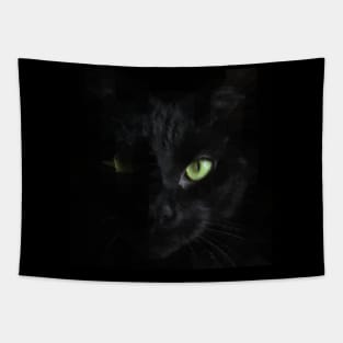 Low Poly Cat Black Tapestry