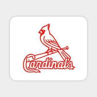 Classic Cardinals Bird (White) Magnet