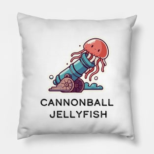 Cannonball Jellyfish Pun Pillow