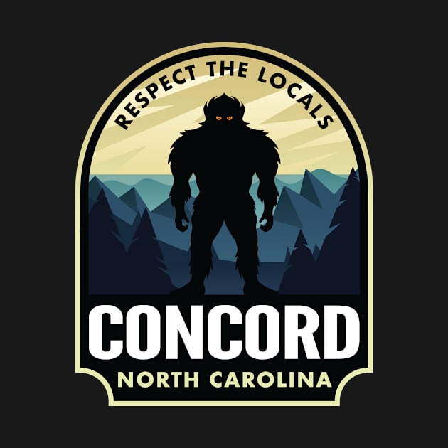 Concord North Carolina Bigfoot Sasquatch by HalpinDesign