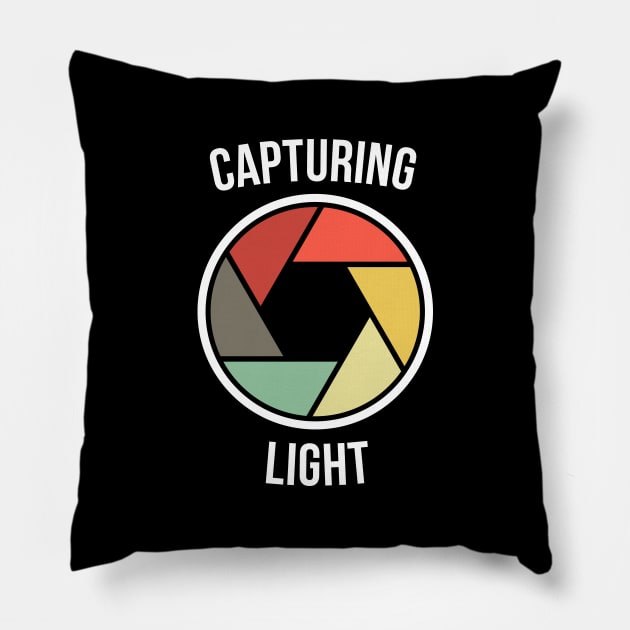 Capturing Light Cute Photographer Gift Tee Shirt Pillow by RedYolk