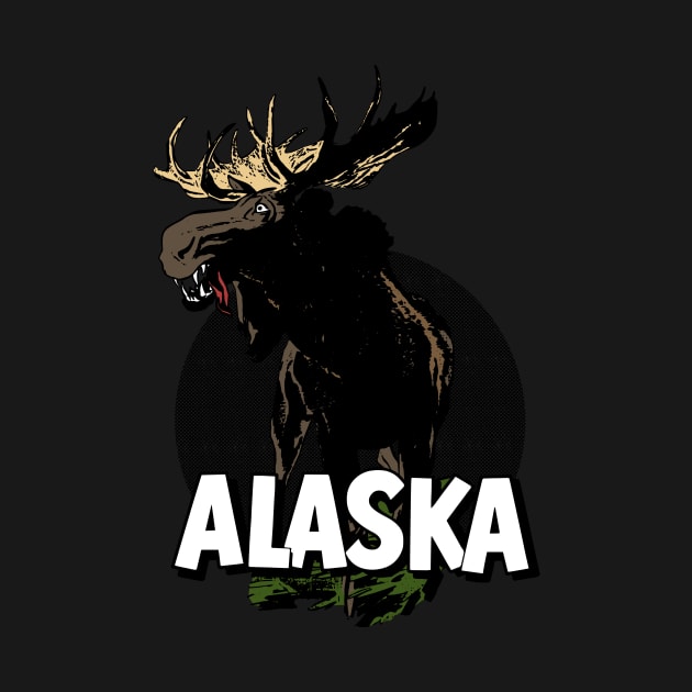 Vintage Alaska Moose by Kujo Vintage