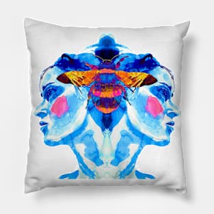 Watercolor girl Pillow