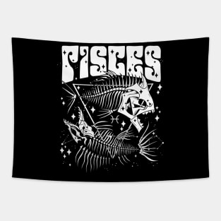 PISCES Sea Witch Shirt Skull constellation Tapestry